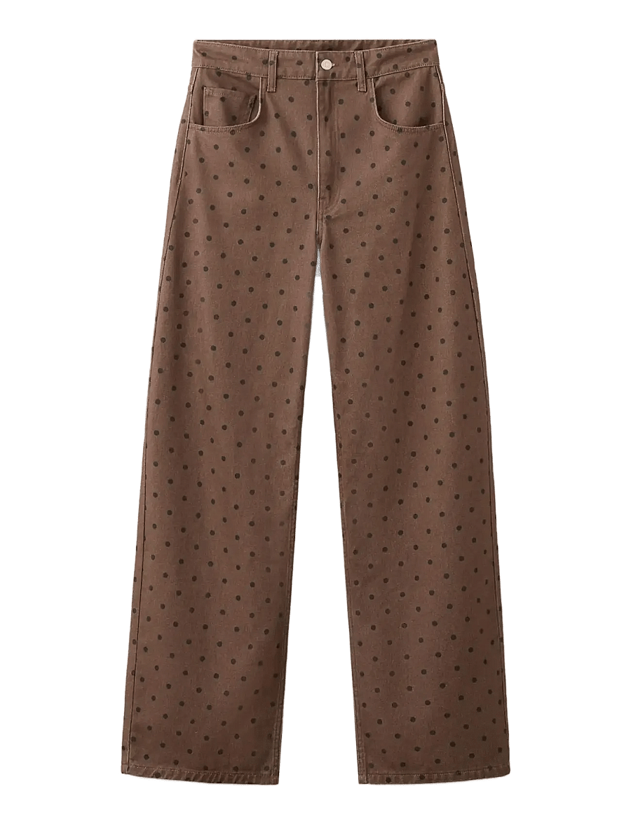 Mango - Polka dot balloon jeans - barrel jeans - dark brown - 1