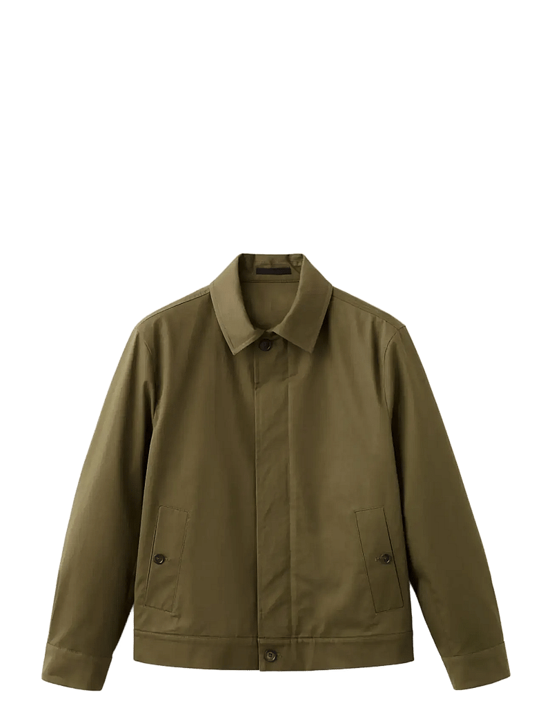 Mango - Water-repellent jacket with hidden zip - forårsjakker - dark green - 1