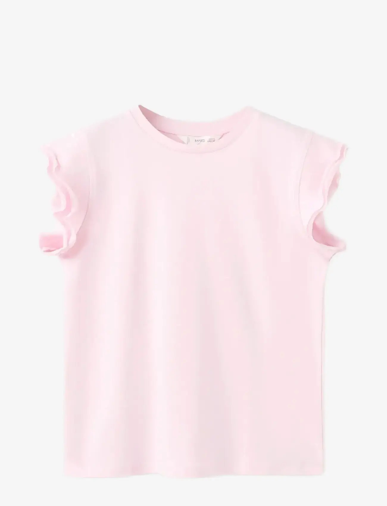 Mango - Short-sleeved ruffle t-shirt - kortærmede t-shirts - pink - 0