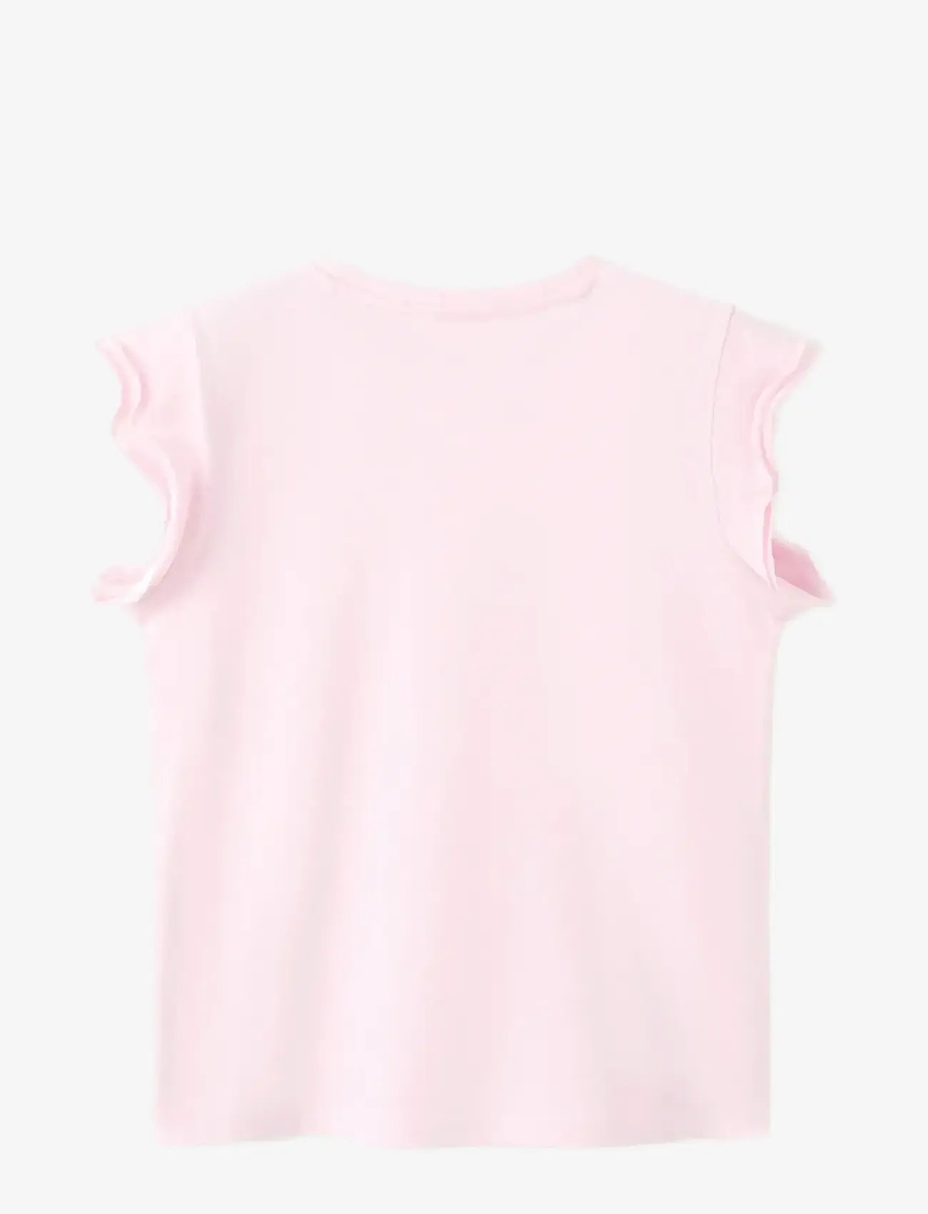 Mango - Short-sleeved ruffle t-shirt - kortærmede t-shirts - pink - 1