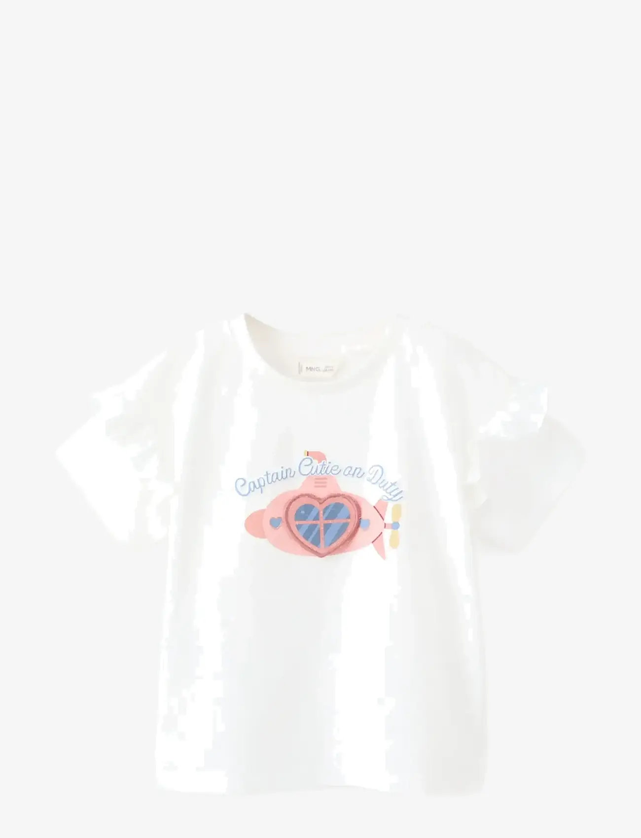 Mango - T-shirt with print drawing - kortærmede t-shirts - natural white - 0
