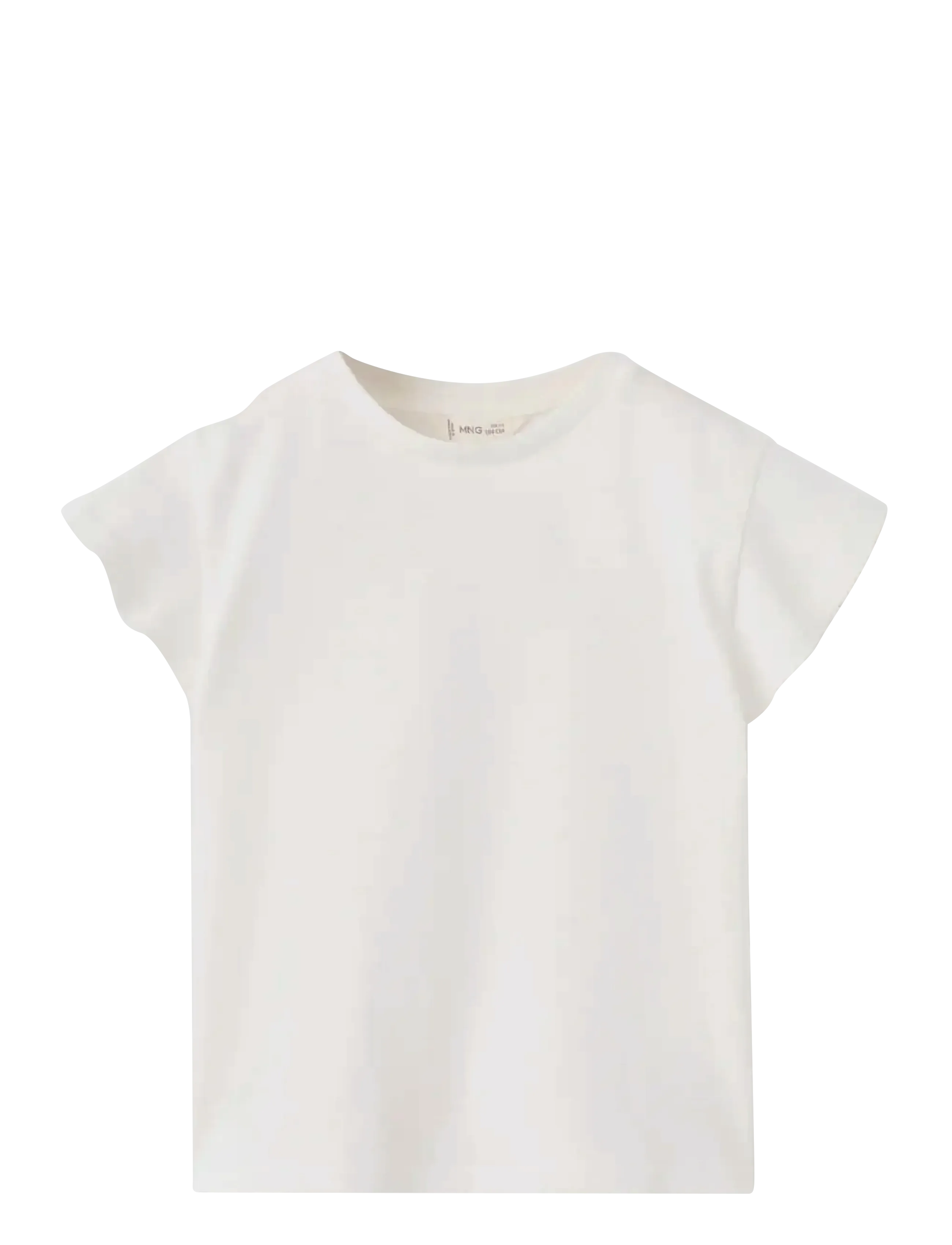 Mango Short-Sleeved Cotton T-Shirt, 2-3, T-shirts, Creme - Short-sleeved, Kinder