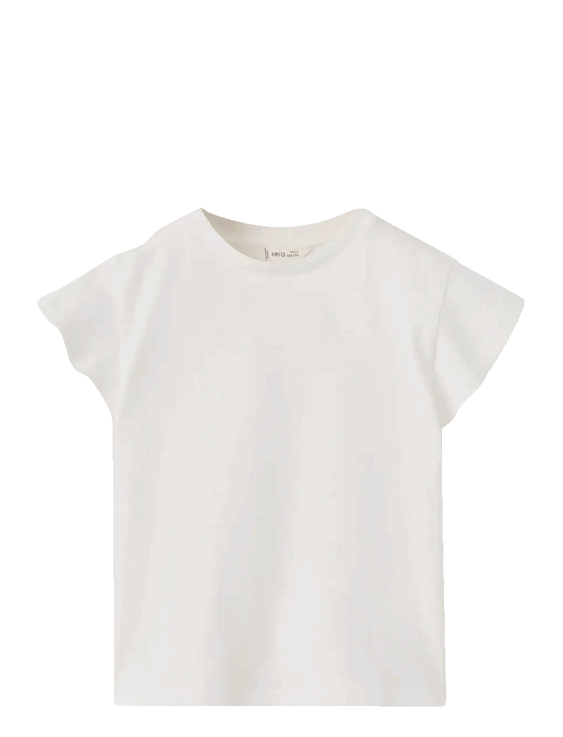 Mango - Short-sleeved cotton t-shirt - kortærmede t-shirts - natural white - 0