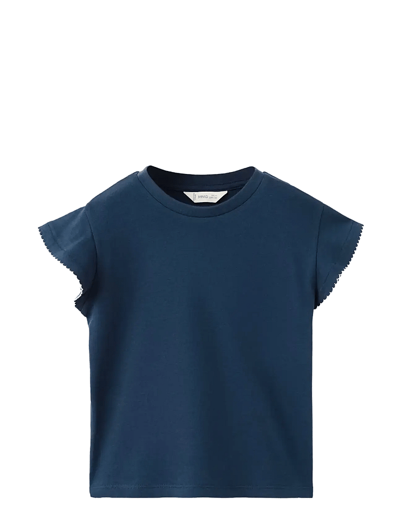Mango - Short-sleeved cotton t-shirt - kortærmede t-shirts - navy - 0