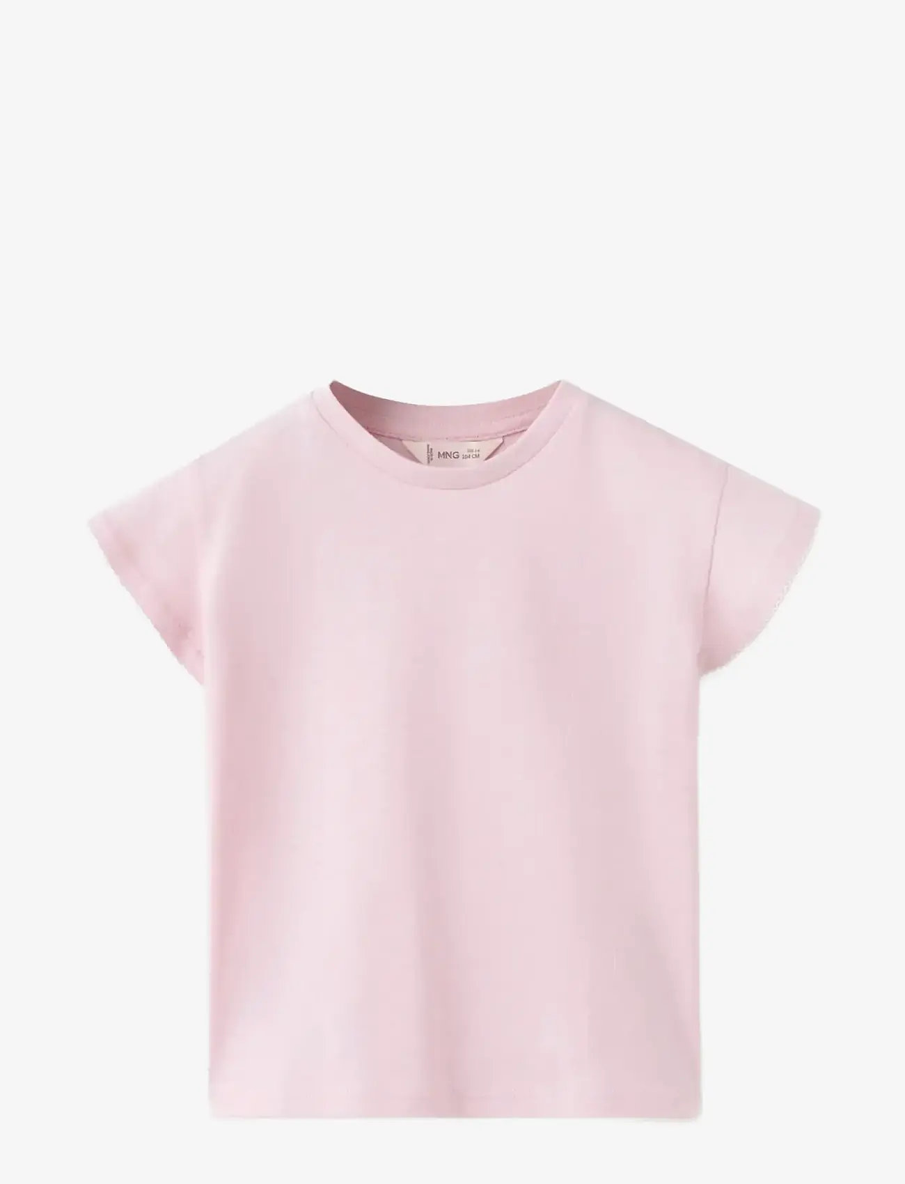 Mango - Short-sleeved cotton t-shirt - kortærmede t-shirts - pink - 0