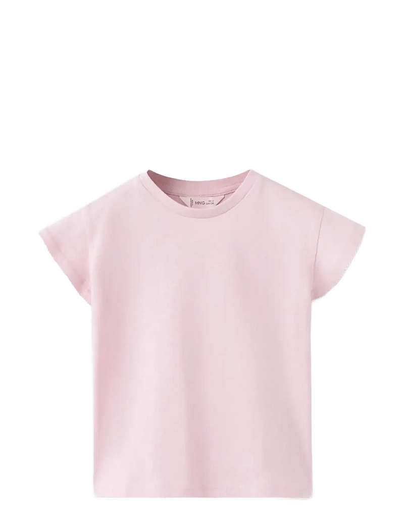 Mango - Short-sleeved cotton t-shirt - kortærmede t-shirts - pink - 0