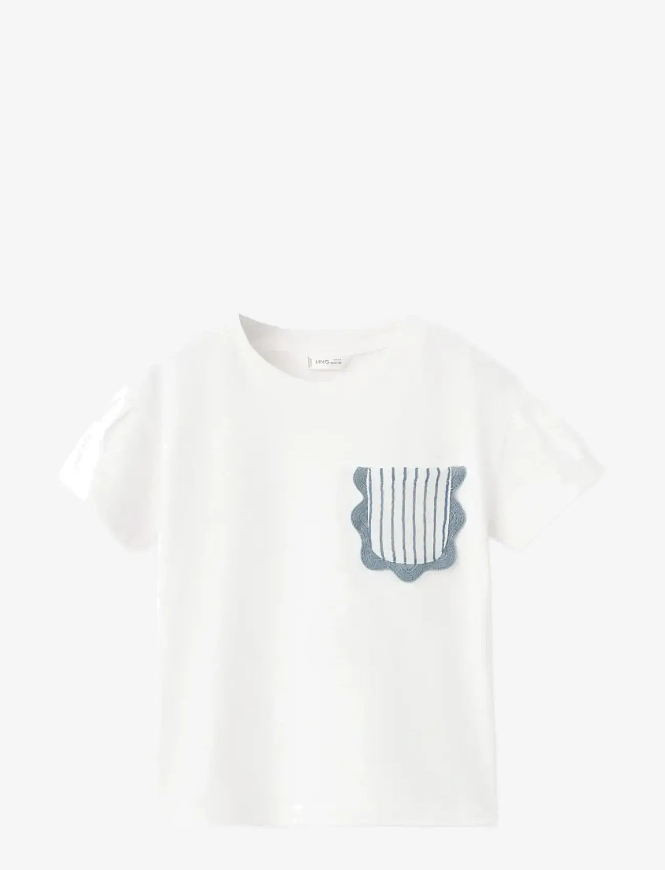 Mango - Ruffle cotton T-shirt - kortærmede t-shirts - natural white - 0