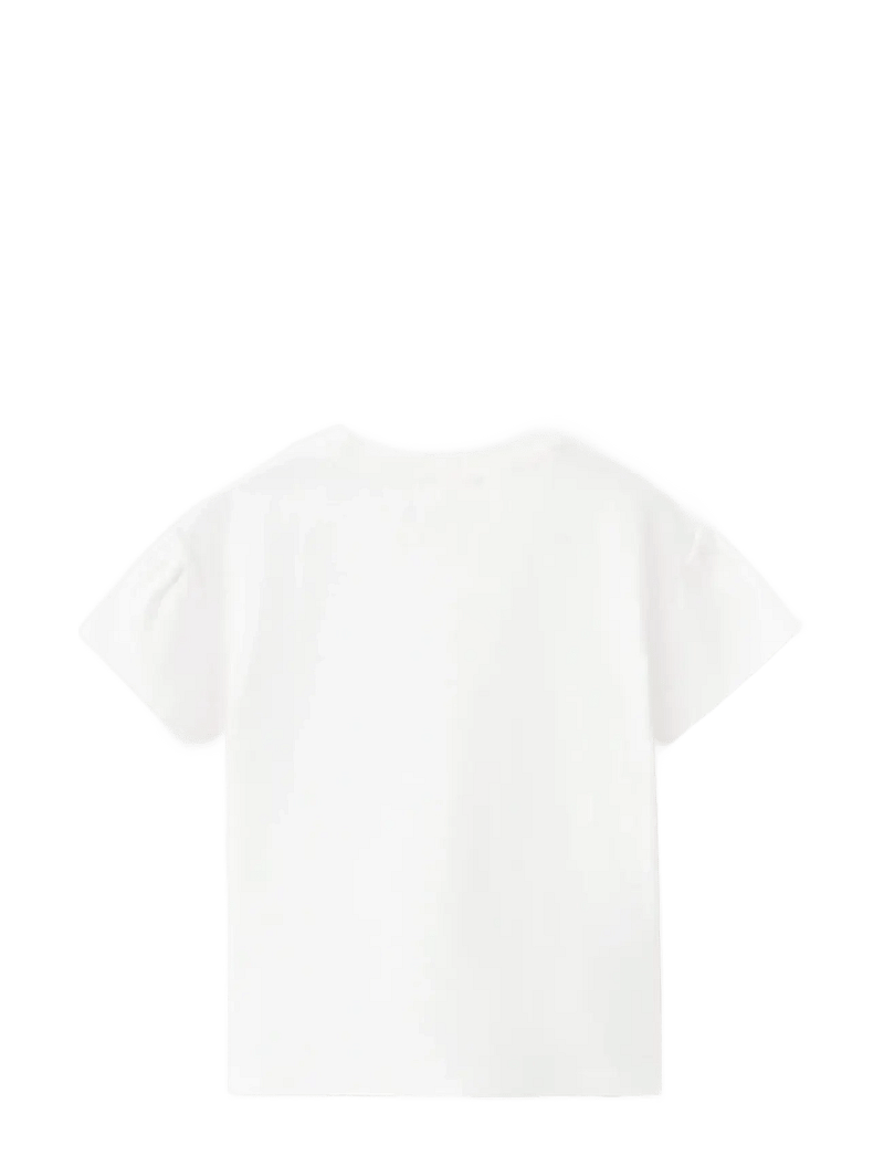 Mango - Ruffle cotton T-shirt - kortærmede t-shirts - natural white - 1