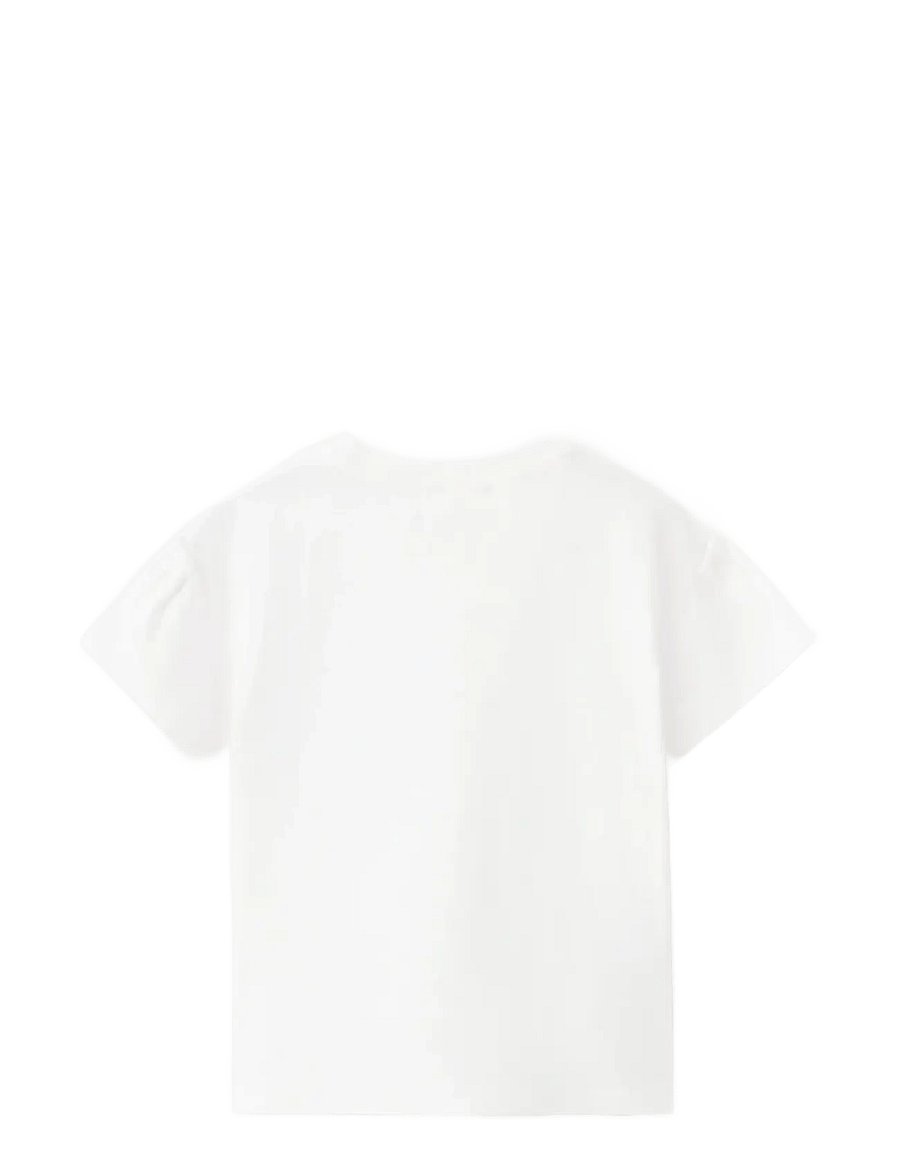 Mango - Ruffle cotton T-shirt - kortärmade t-shirts - natural white - 1
