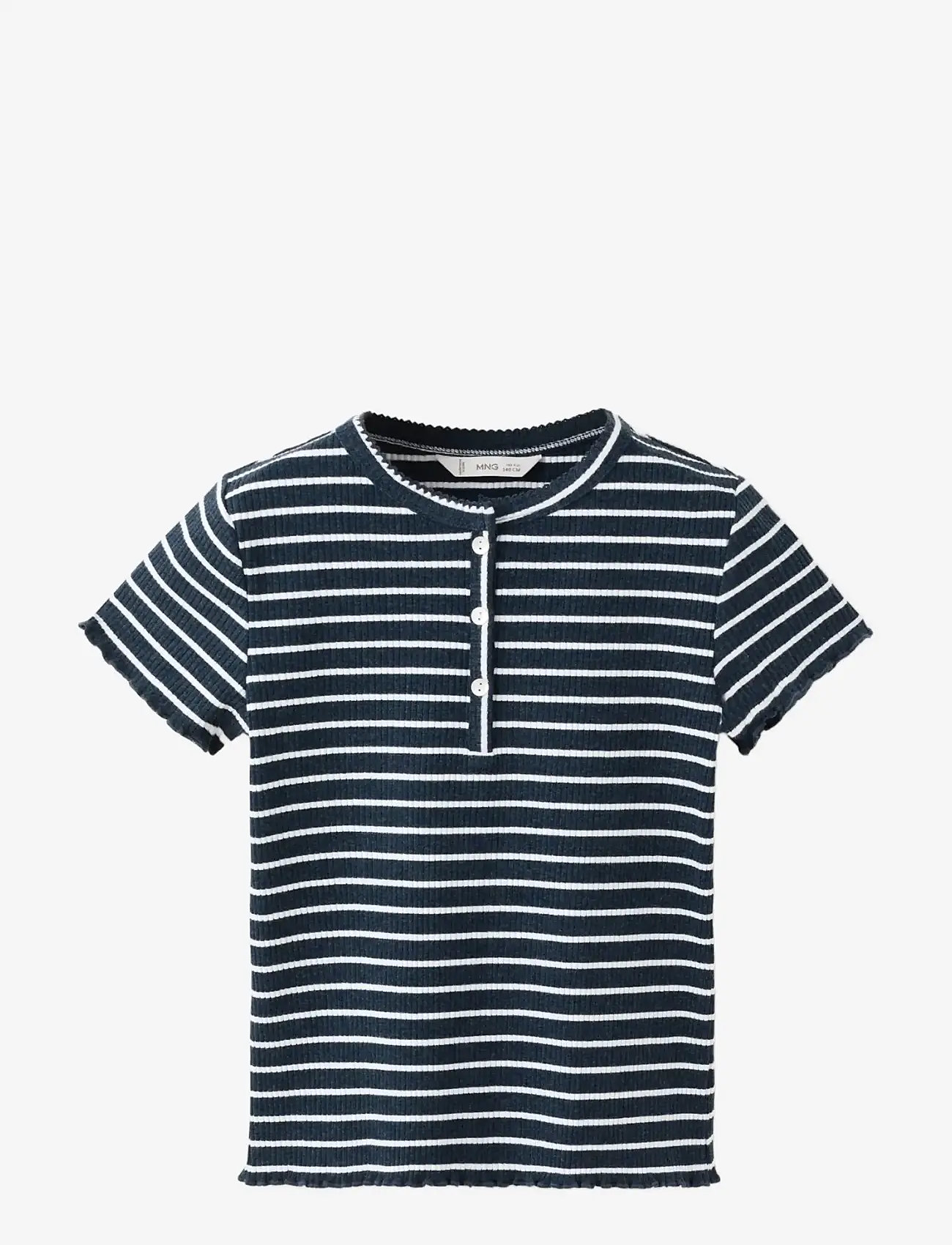 Mango - Striped jersey T-shirt - kortærmede t-shirts - navy - 0