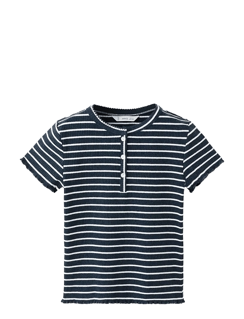 Mango - Striped jersey T-shirt - kortærmede t-shirts - navy - 0