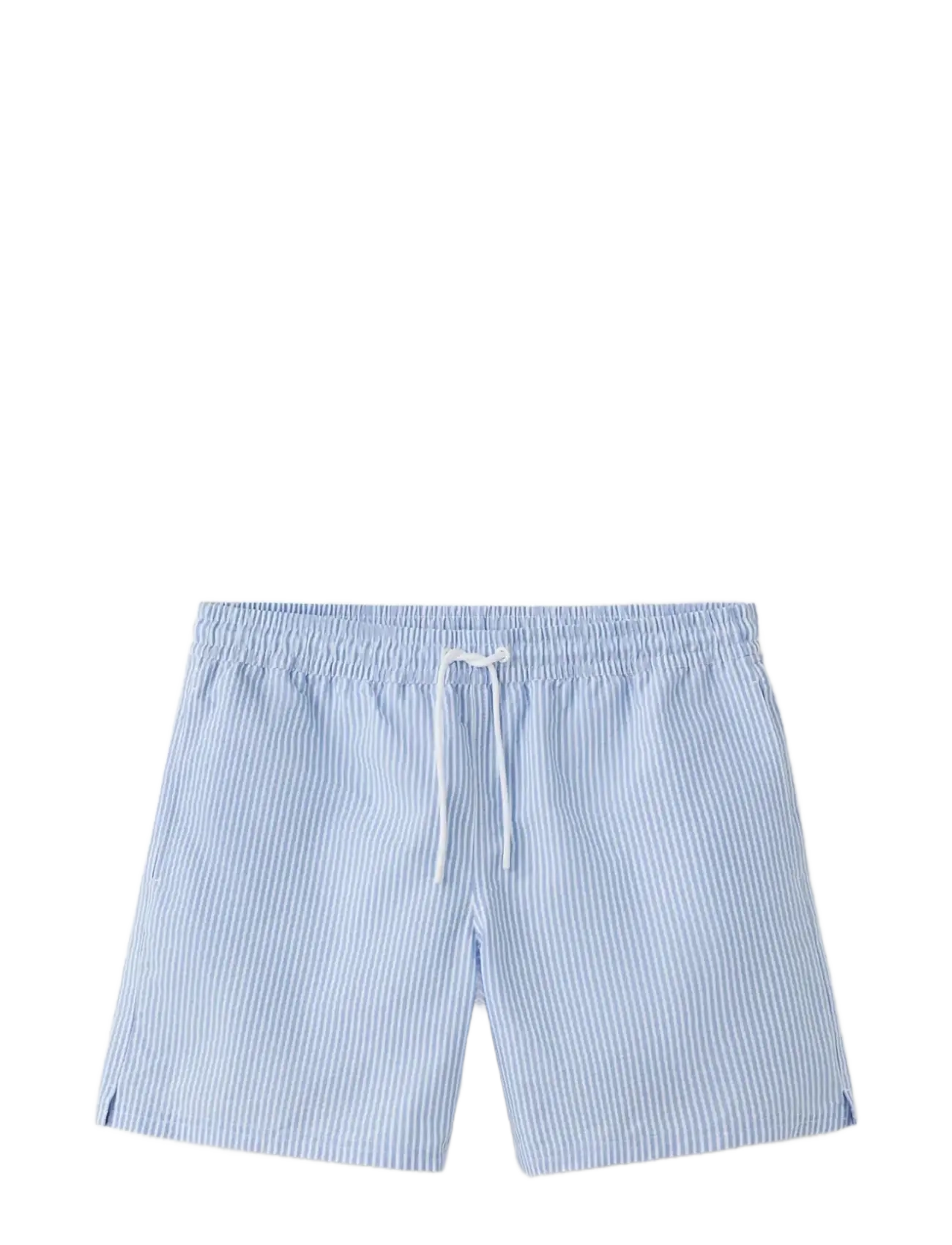 Mango Seersucker swimming trunks - Mango - LT-PASTEL BLUE / white