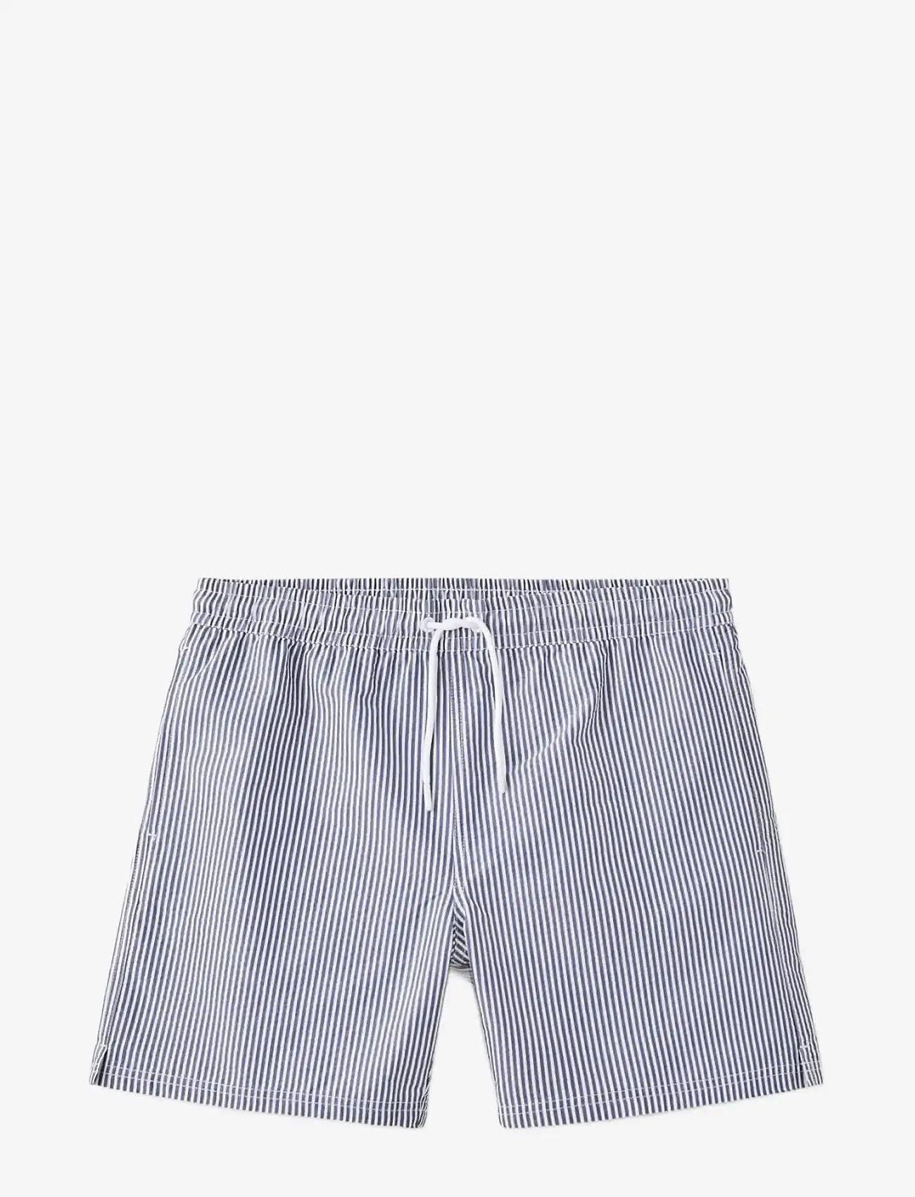 Mango - Seersucker swimming trunks - badshorts - navy - 1