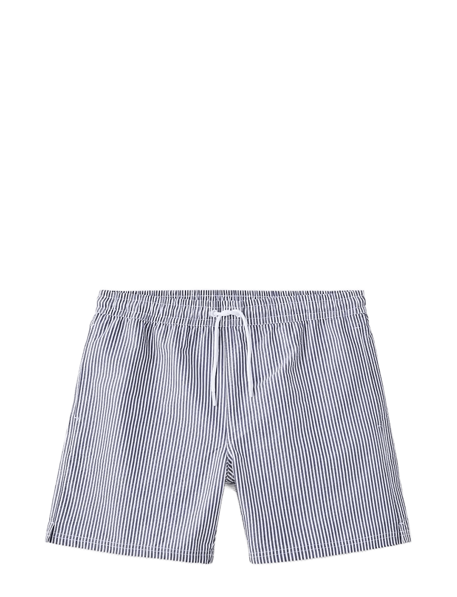 Mango - Seersucker swimming trunks - badshorts - navy - 1