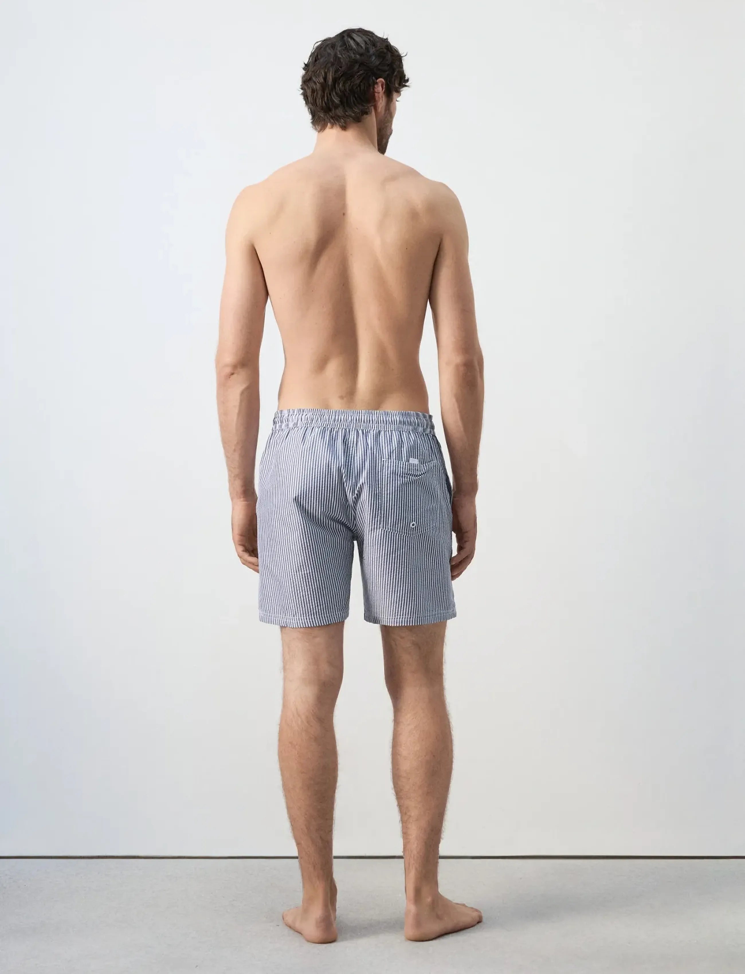 Mango - Seersucker swimming trunks - swim shorts - navy - 2