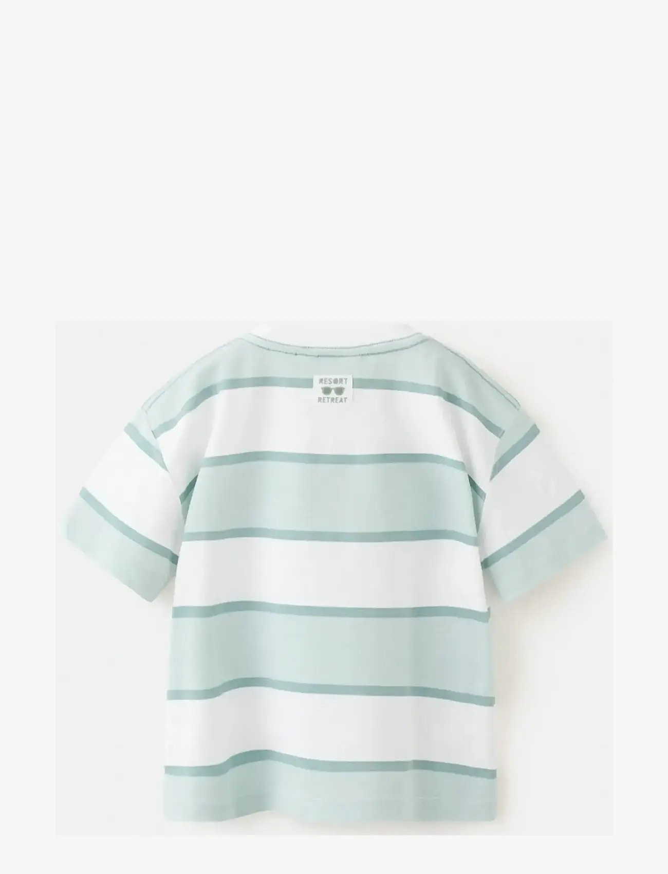Mango - Monochrome striped T-shirt - kortärmade t-shirts - turquoise - aqua - 1