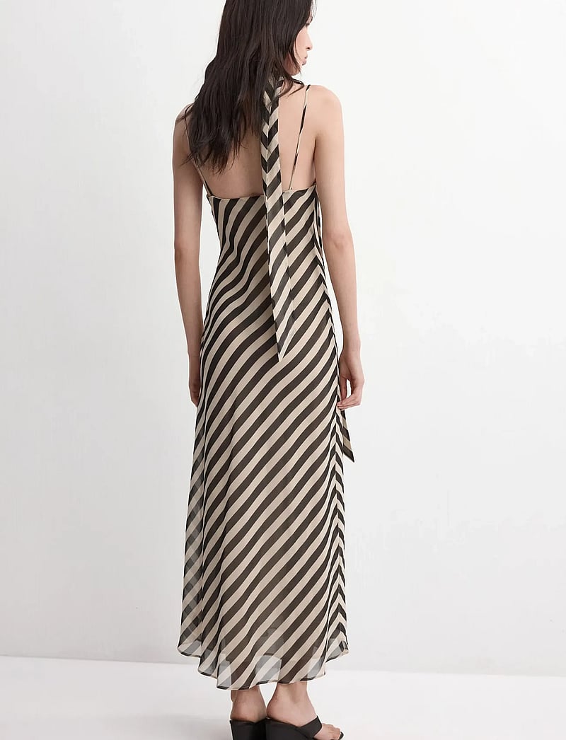 Mango - Printed dress with foulard - aftonklänningar - light beige - 2