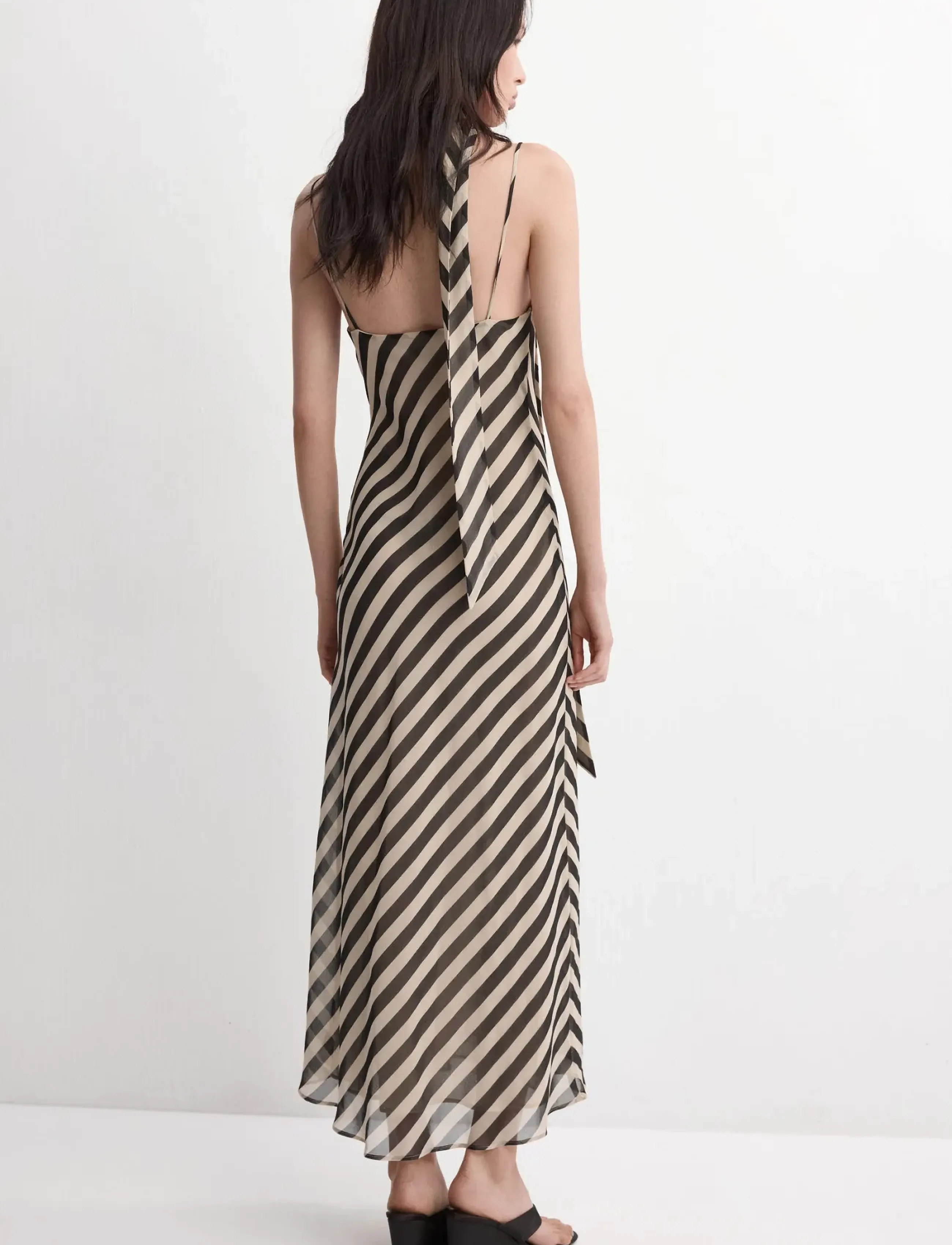Mango - Printed dress with foulard - aftonklänningar - light beige - 2