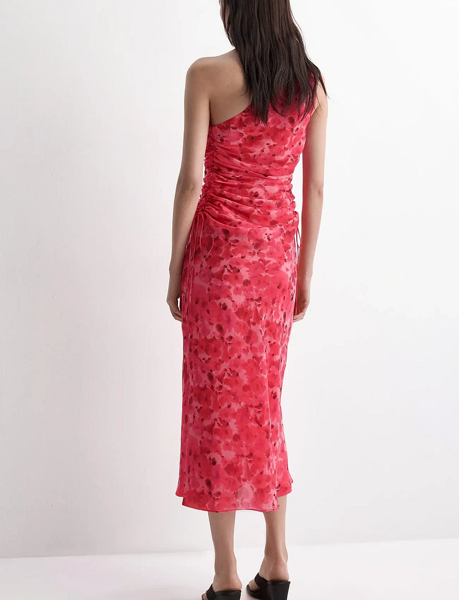 Mango - Asymmetrical floral-print dress - cocktail-kjoler - red - 2