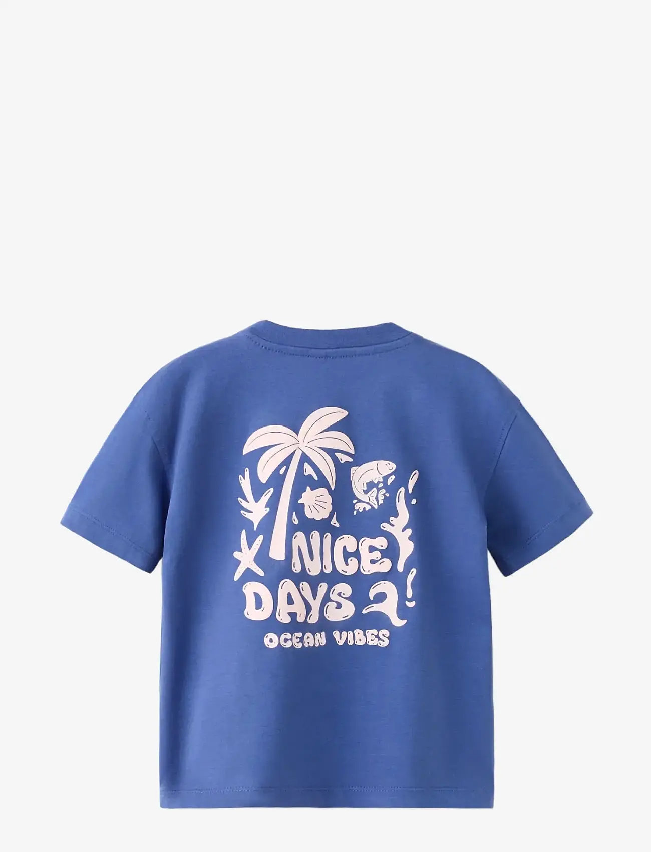 Mango - Short-sleeved printed t-shirt - kortærmede t-shirts - medium blue - 1