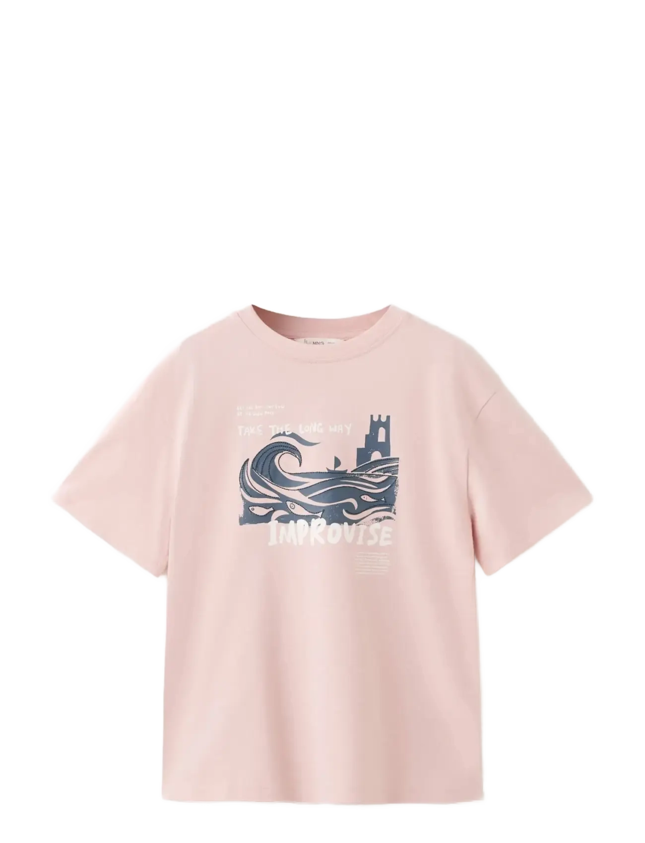 MANGO Printed Baumwolle-Blend T-Shirt Pink - 13-14 - Kinder