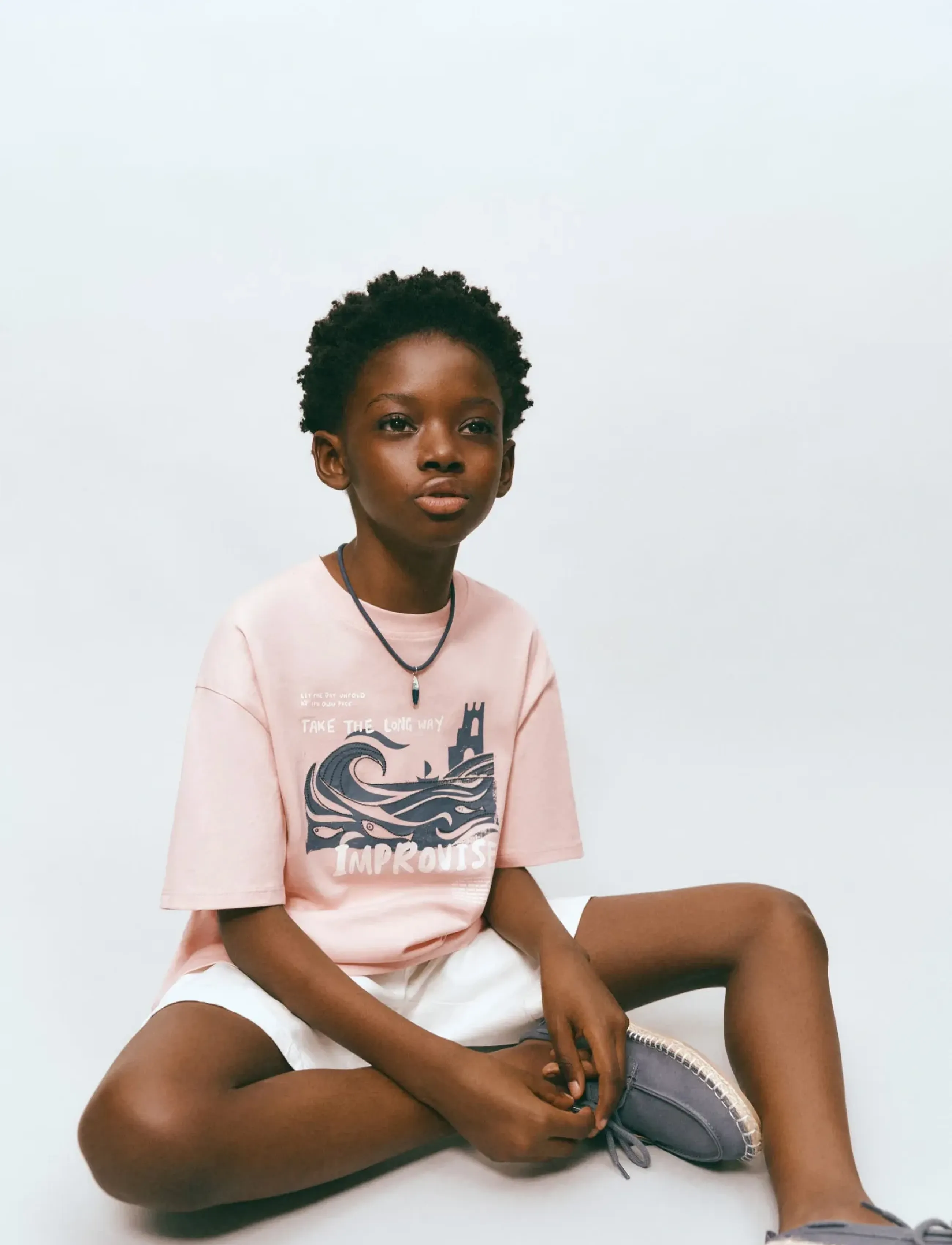 Mango Printed Cotton-Blend T-Shirt, 11-12, Pink, T-Shirts > Kortærmede, Børn