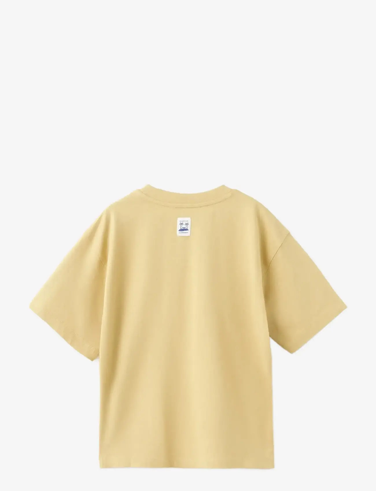 Mango - Printed cotton-blend t-shirt - kortärmade t-shirts - medium yellow - 1