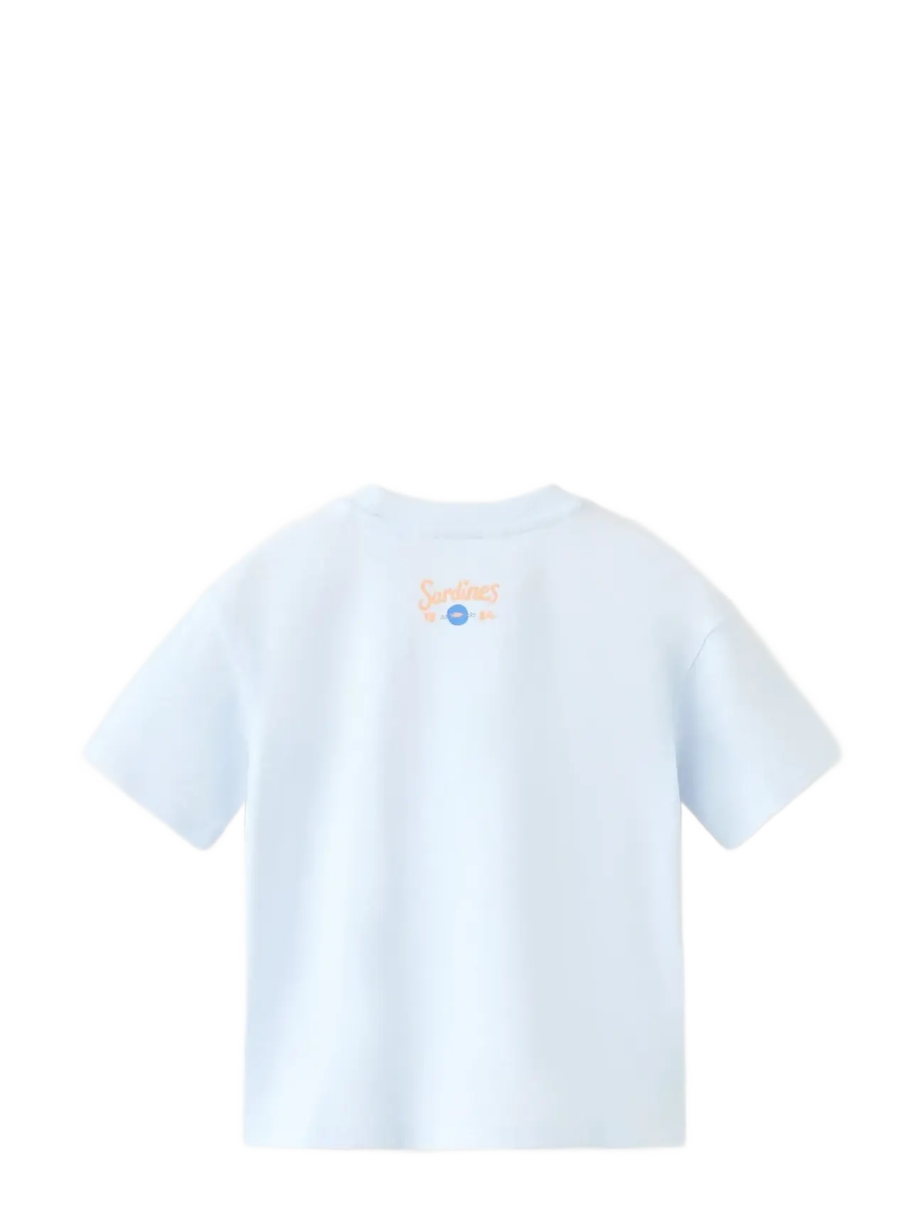 Mango - Printed cotton-blend t-shirt - kortärmade t-shirts - lt-pastel blue - 1