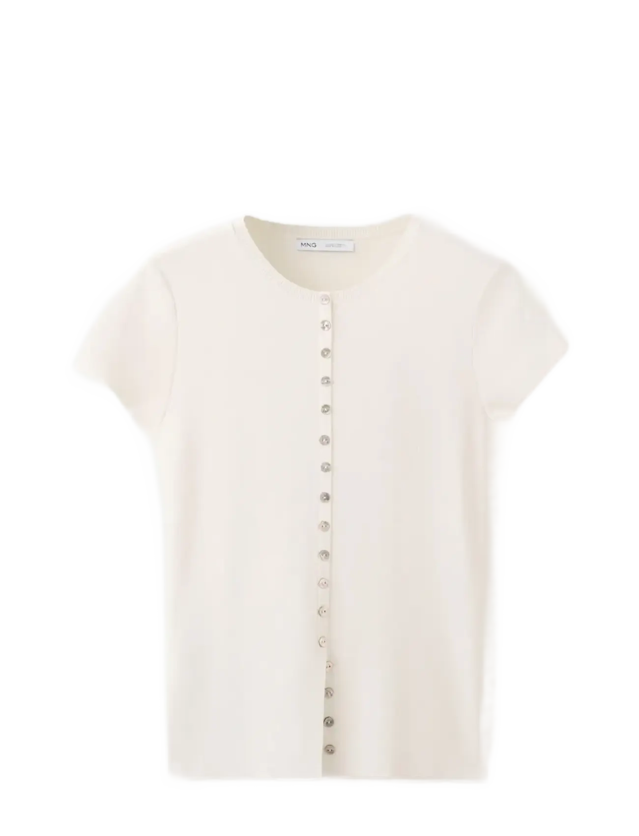 Mango Buttons detail knit sweater - Koftor - LIGHT BEIGE / cream