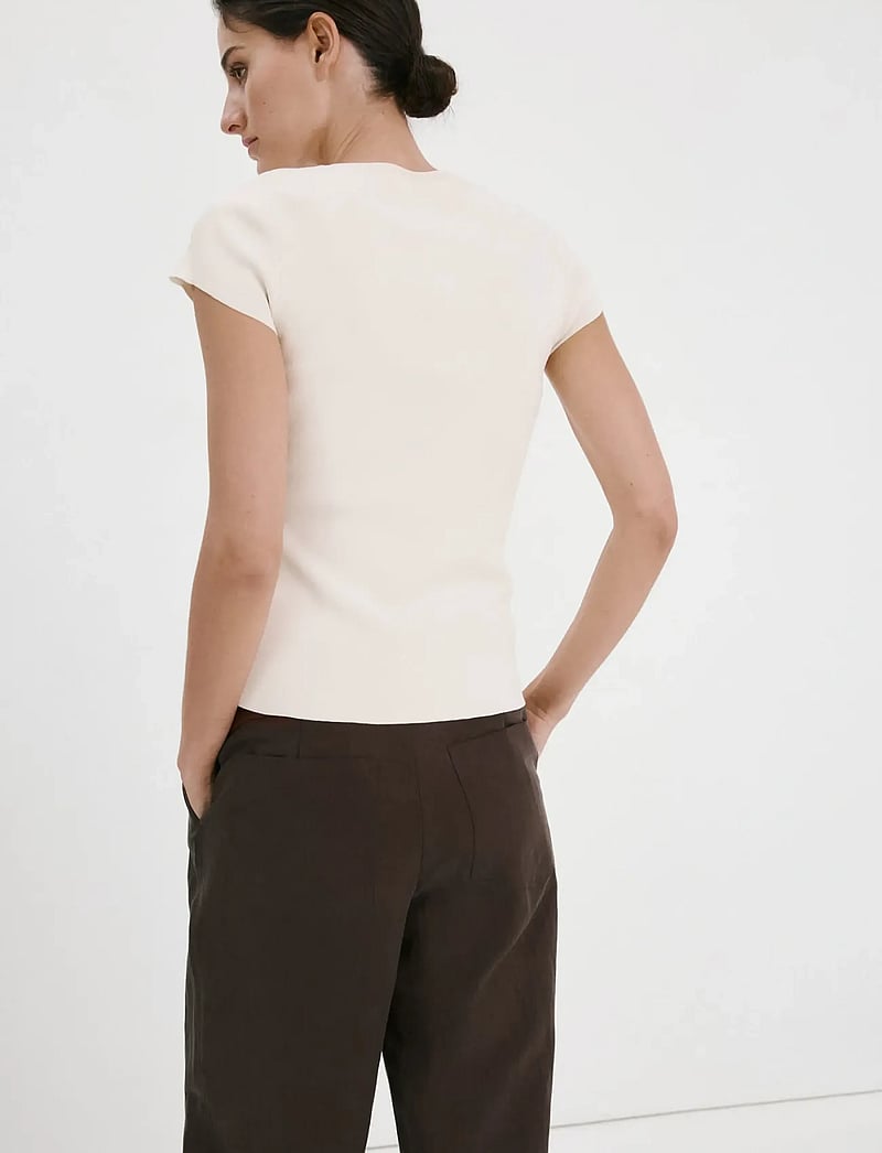 Mango - Buttons detail knit sweater - koftor - light beige - 2