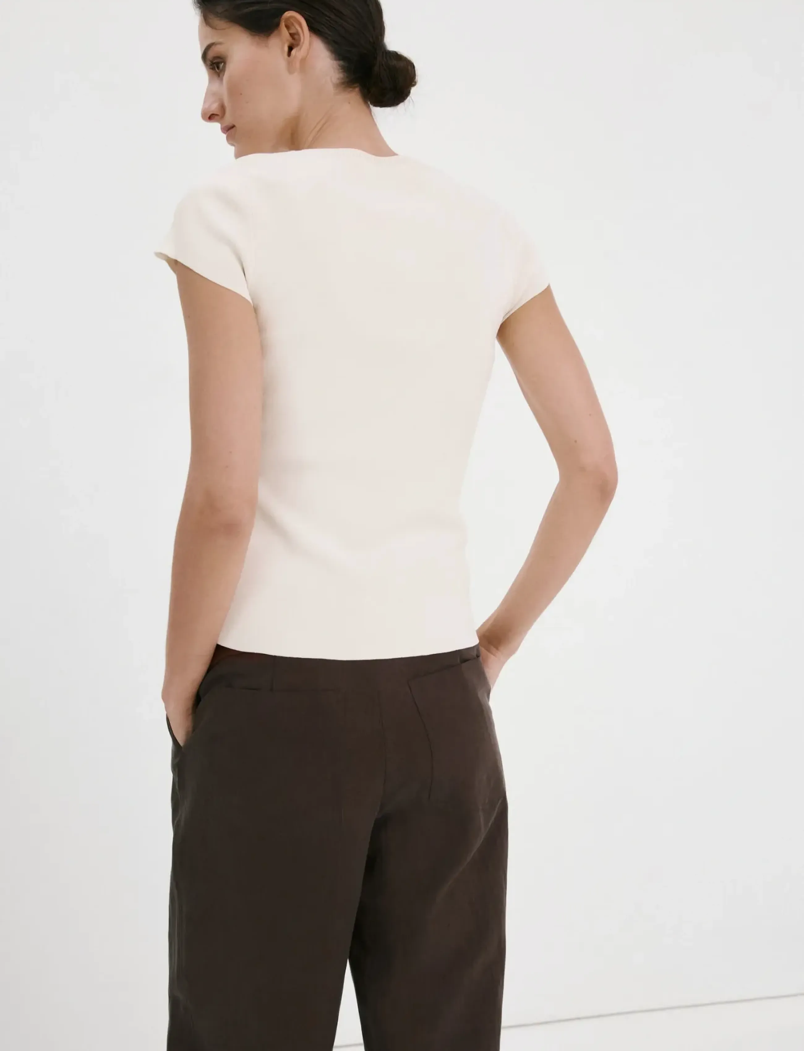Mango - Buttons detail knit sweater - koftor - light beige - 2