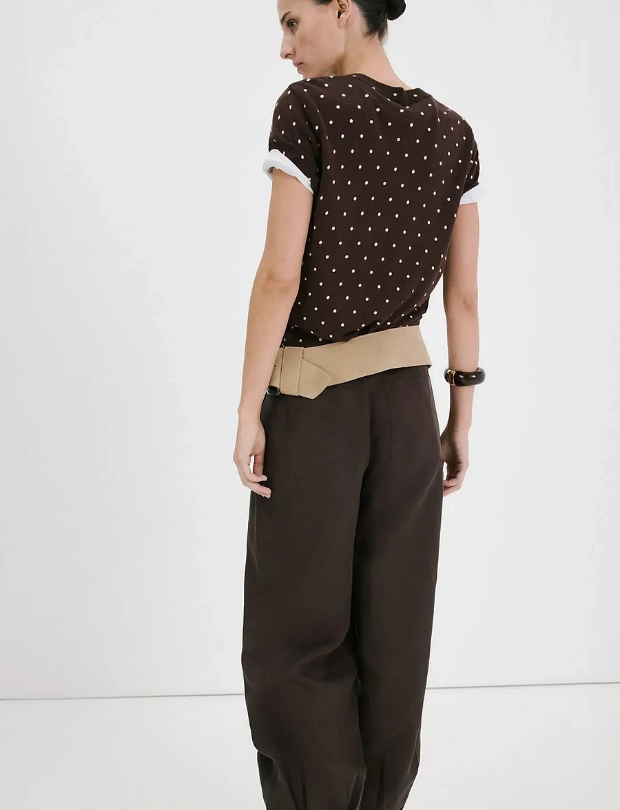 Mango - Polka-dot knitted sweater - striktrøjer - dark brown - 2