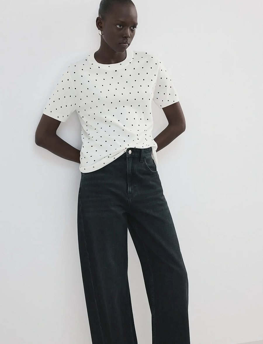 Mango - Polka-dot knitted sweater - striktrøjer - natural white - 0