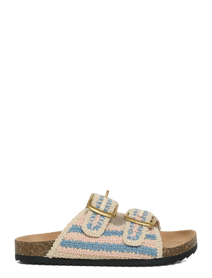 Mango - Crochet buckle sandals - sandaler - natural white - 2