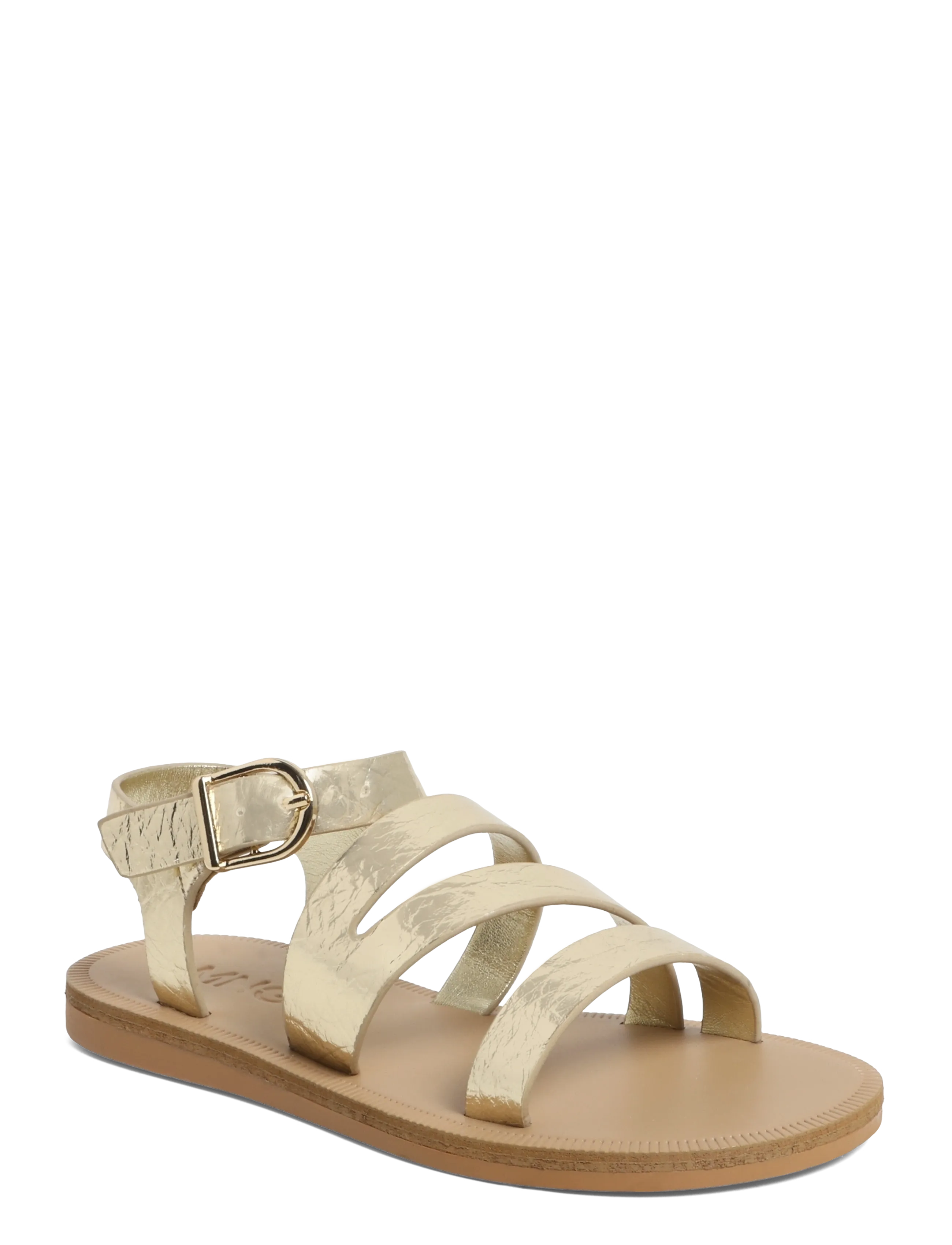 Mango Metallic Straps Sandals, 32, Gold, Sommersko > Sandaler, Børn