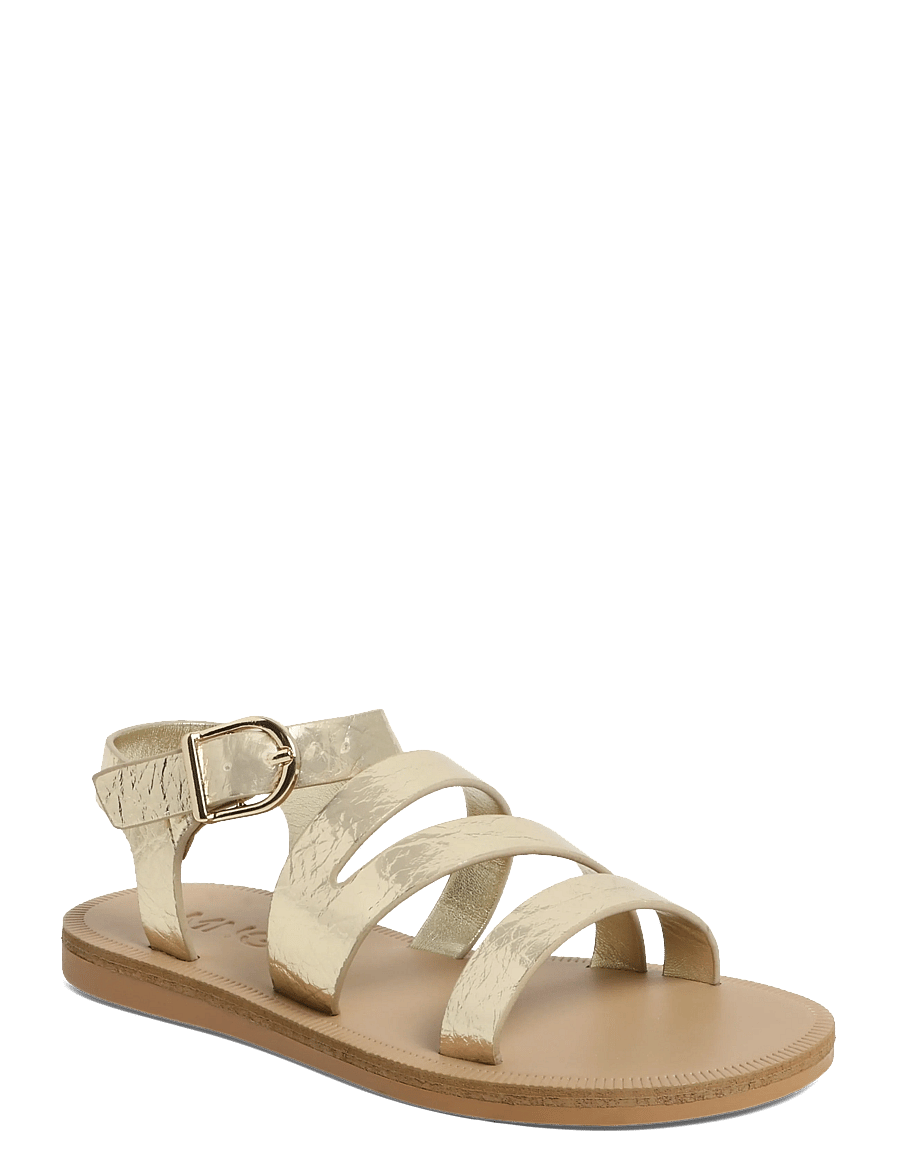 Mango - Metallic straps sandals - sandaler - gold - 0
