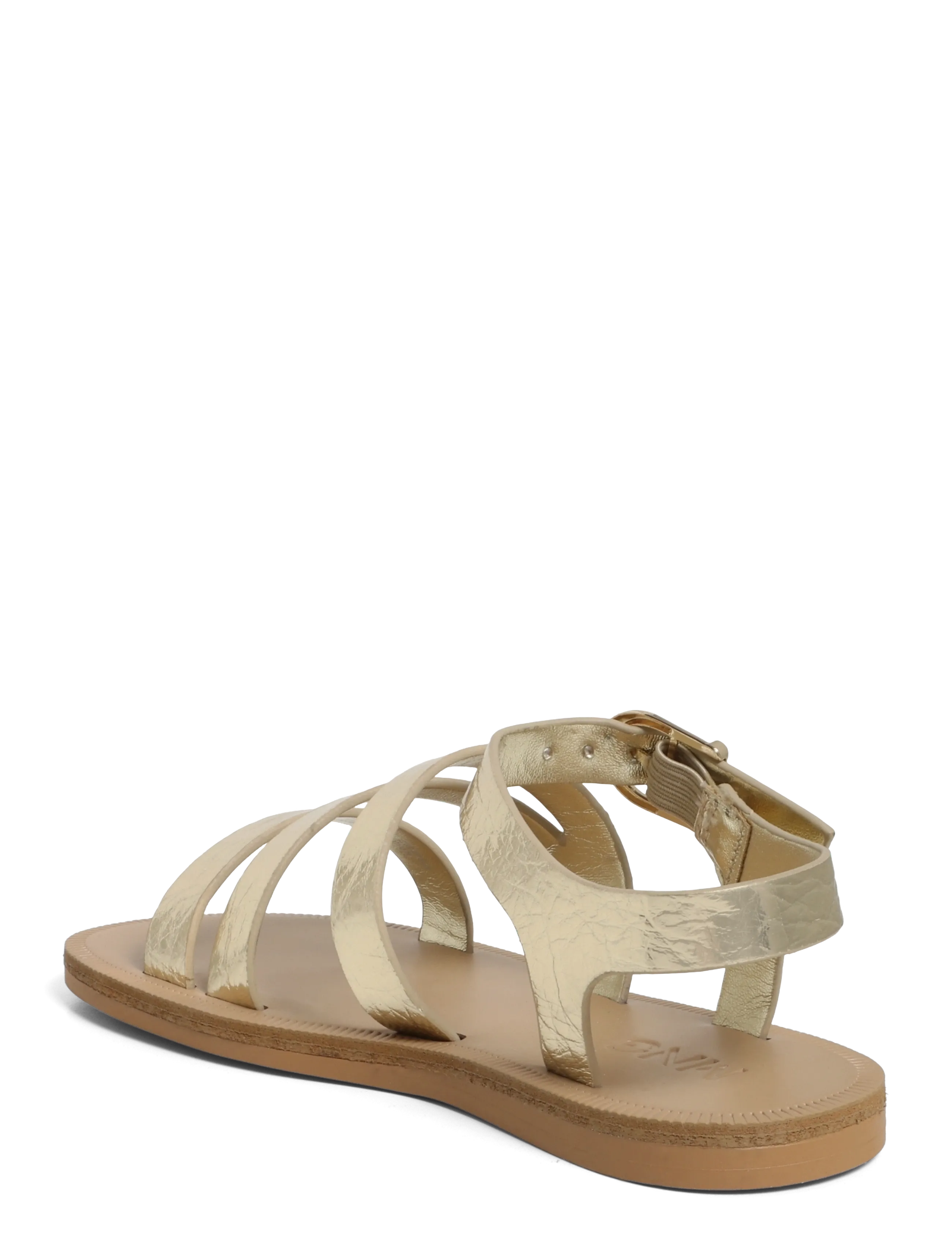 Mango - Metallic straps sandals - gold - 1