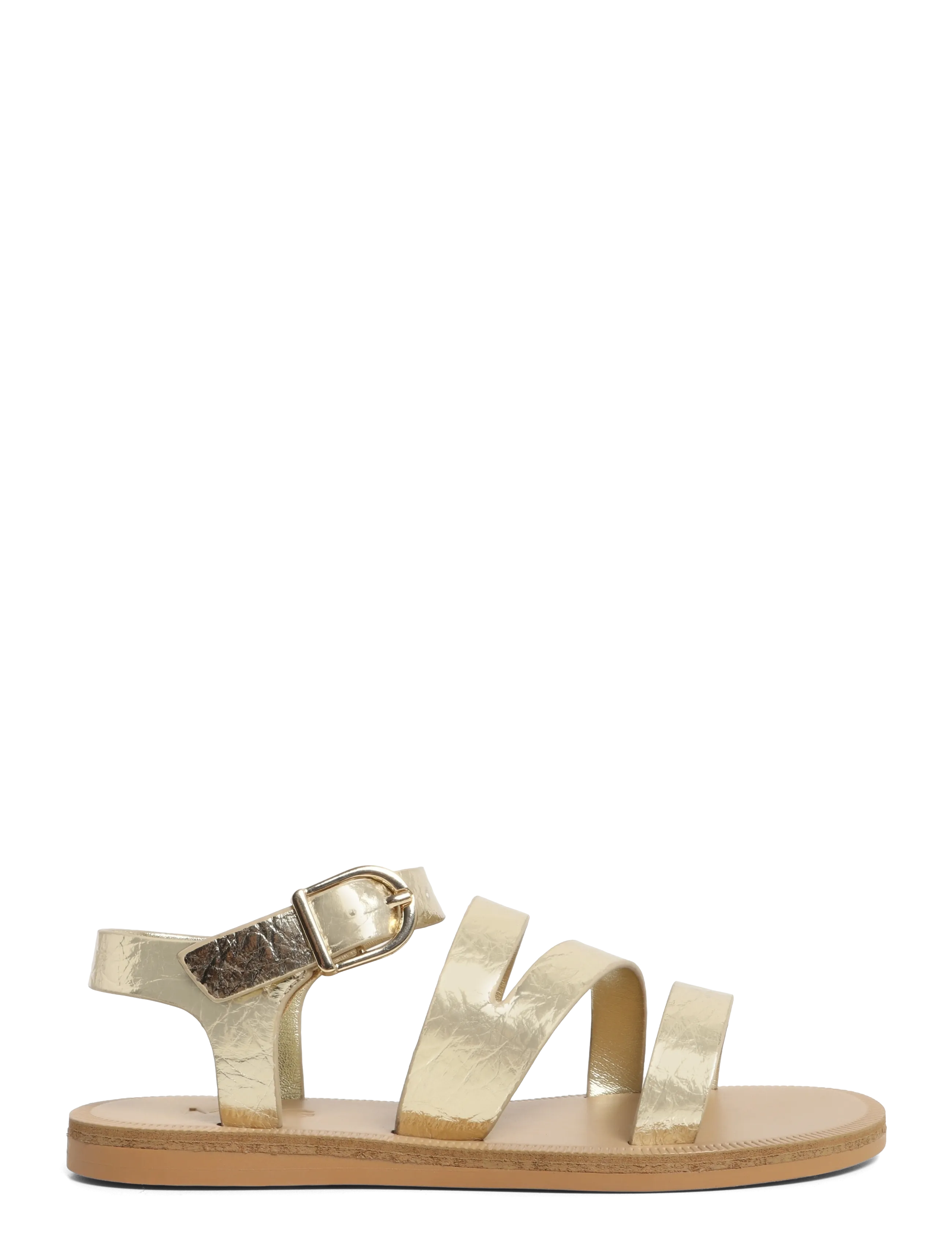 Mango - Metallic straps sandals - gold - 2