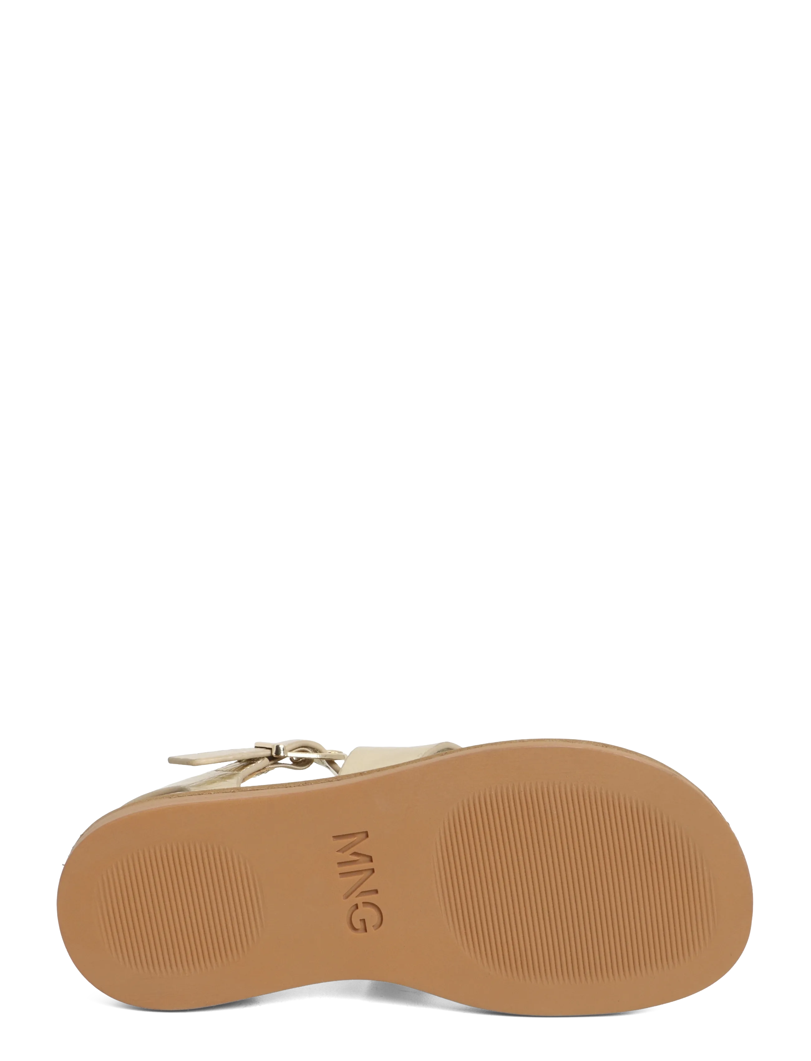 Mango - Metallic straps sandals - gold - 4
