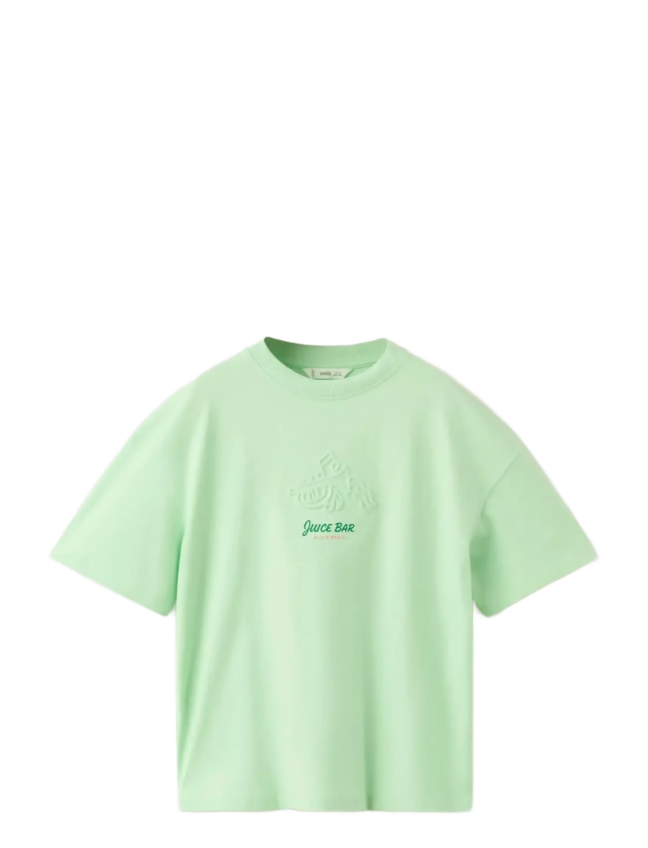 MANGO Printed Baumwolle-Blend T-Shirt Grün - 13-14 - Kinder