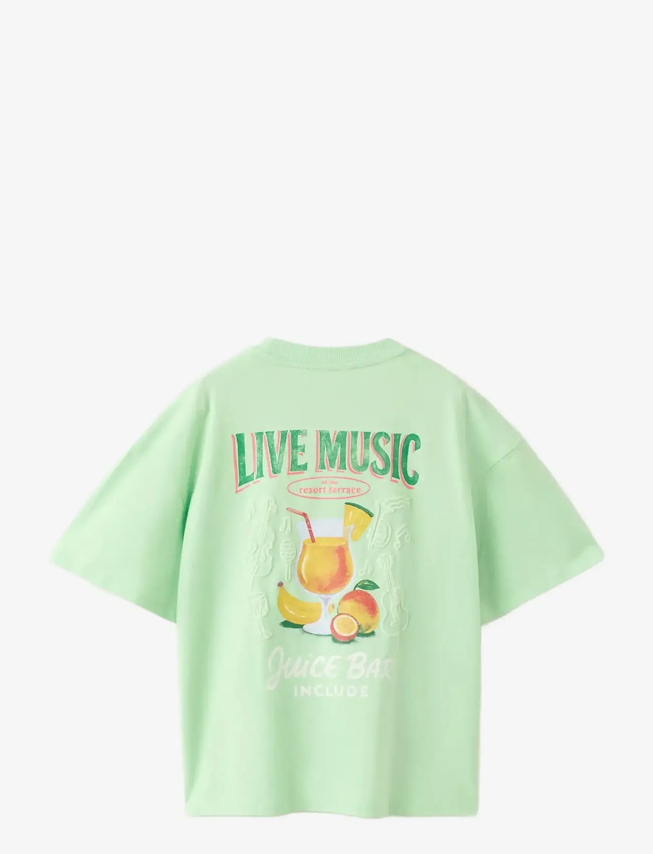 Mango - Printed cotton-blend t-shirt - kortærmede t-shirts - green - 1