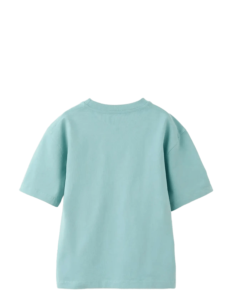 Mango - Printed cotton-blend t-shirt - kortærmede t-shirts - turquoise - aqua - 1