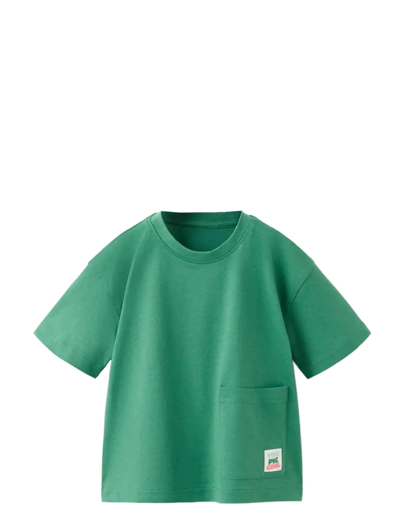 Mango Cotton T-shirt with pocket detail - Yläosat - GREEN / green