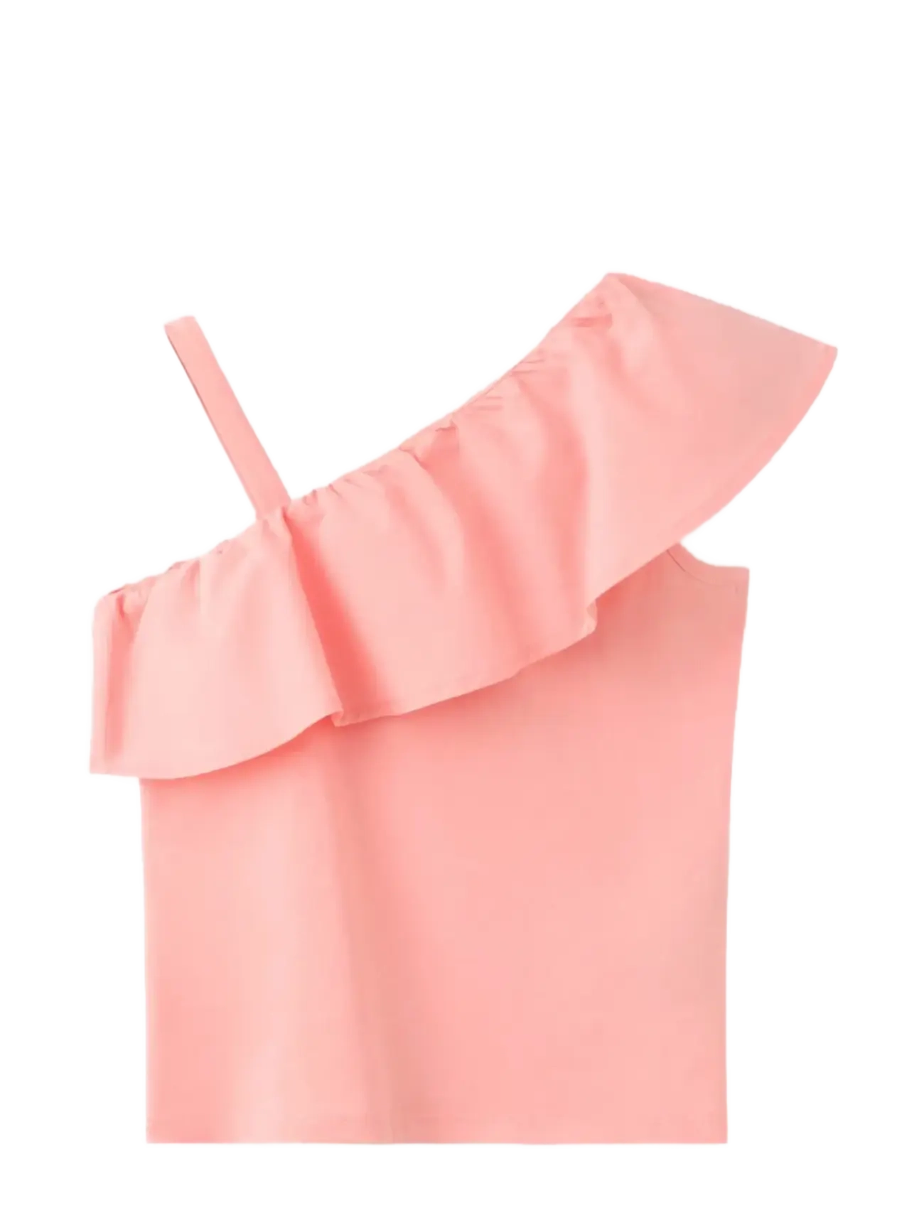 Mango - Off-the-shoulder frill top - tanktops - bright red - 1