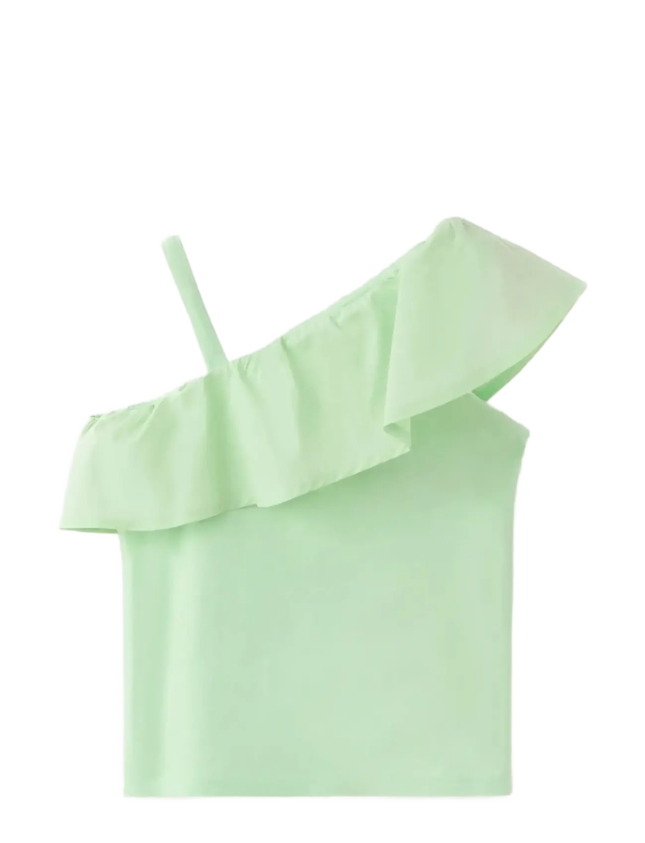 Mango - Off-the-shoulder frill top - tanktops - bright yellow - 1