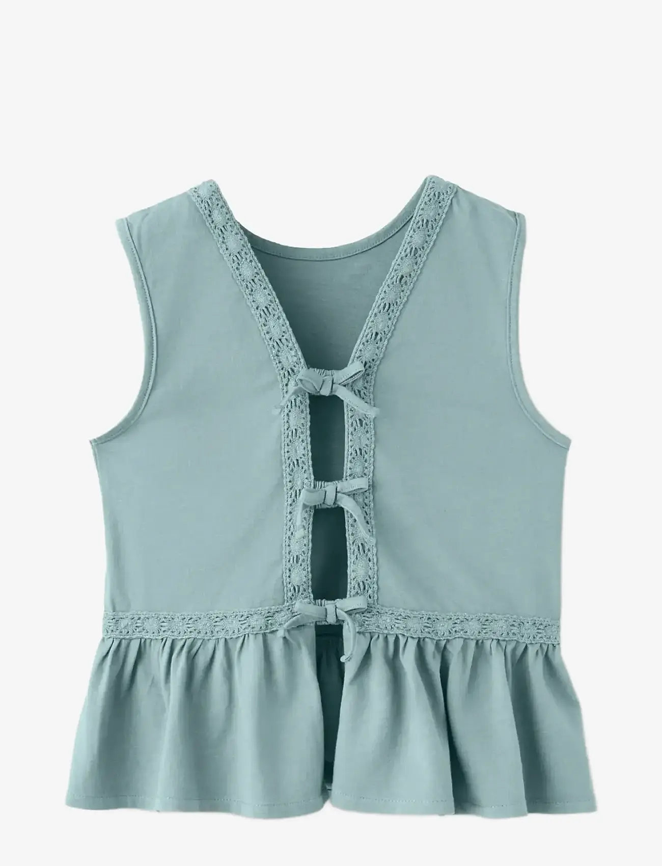 Mango - Embroidered detail bow top - Ærmeløs undertrøje - dark blue - 0