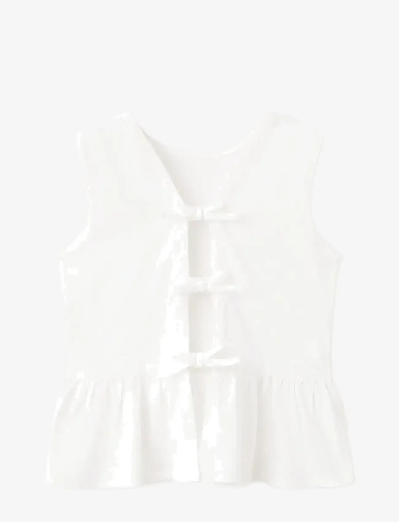 Mango - Embroidered detail bow top - Ærmeløs undertrøje - natural white - 0