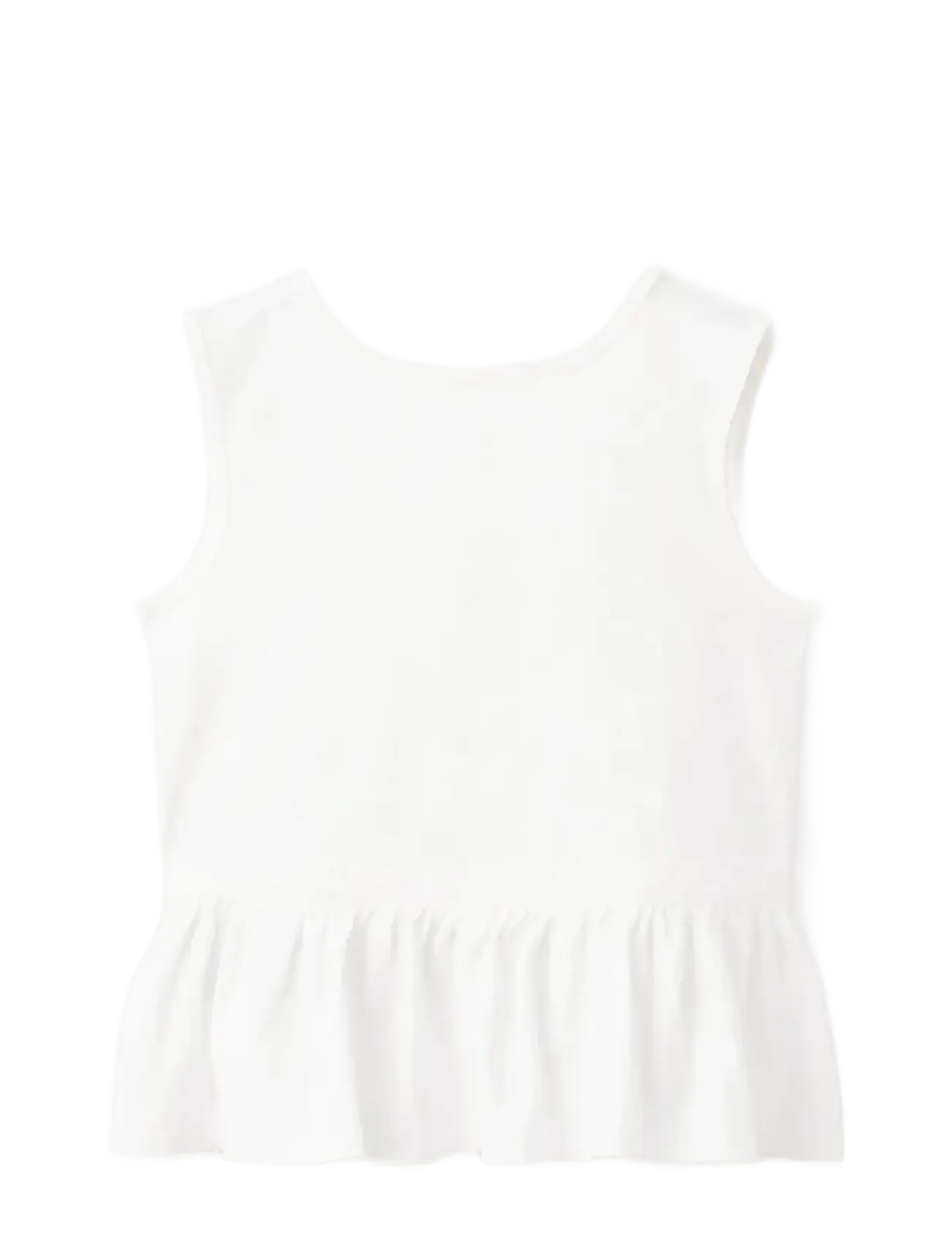 Mango - Embroidered detail bow top - tanktops - natural white - 1