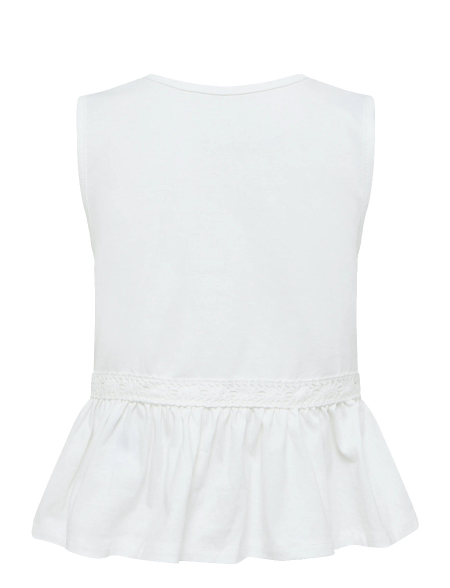 Mango - Embroidered detail bow top - Ærmeløs undertrøje - natural white - 1
