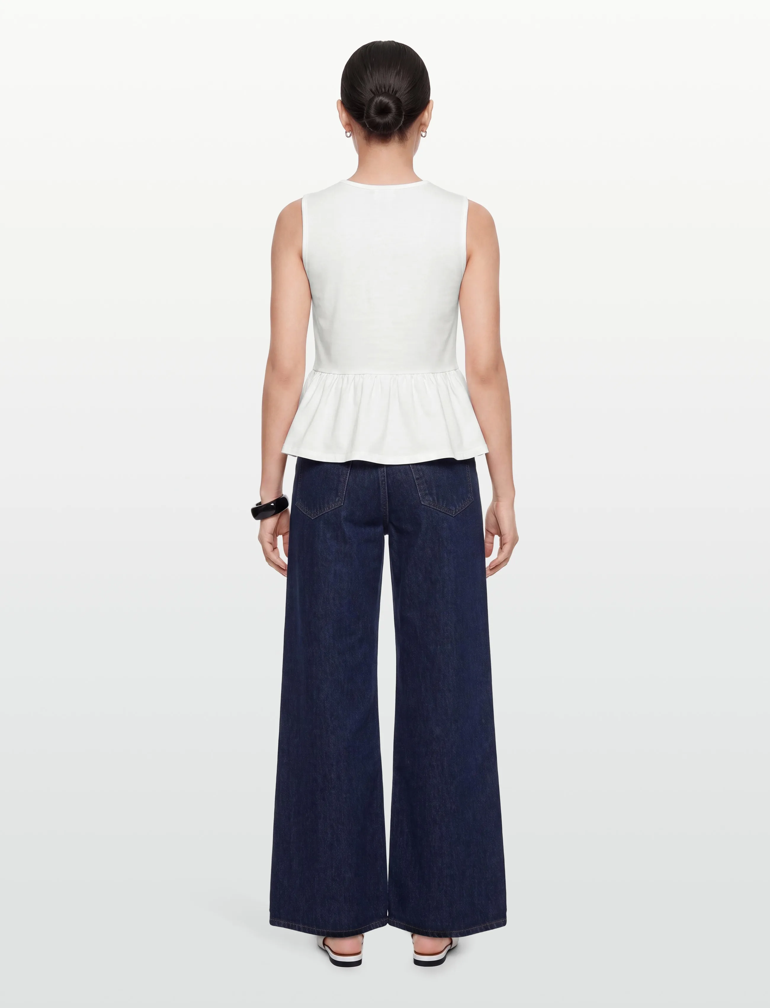 Mango - Embroidered detail bow top - Ærmeløs undertrøje - natural white - 4